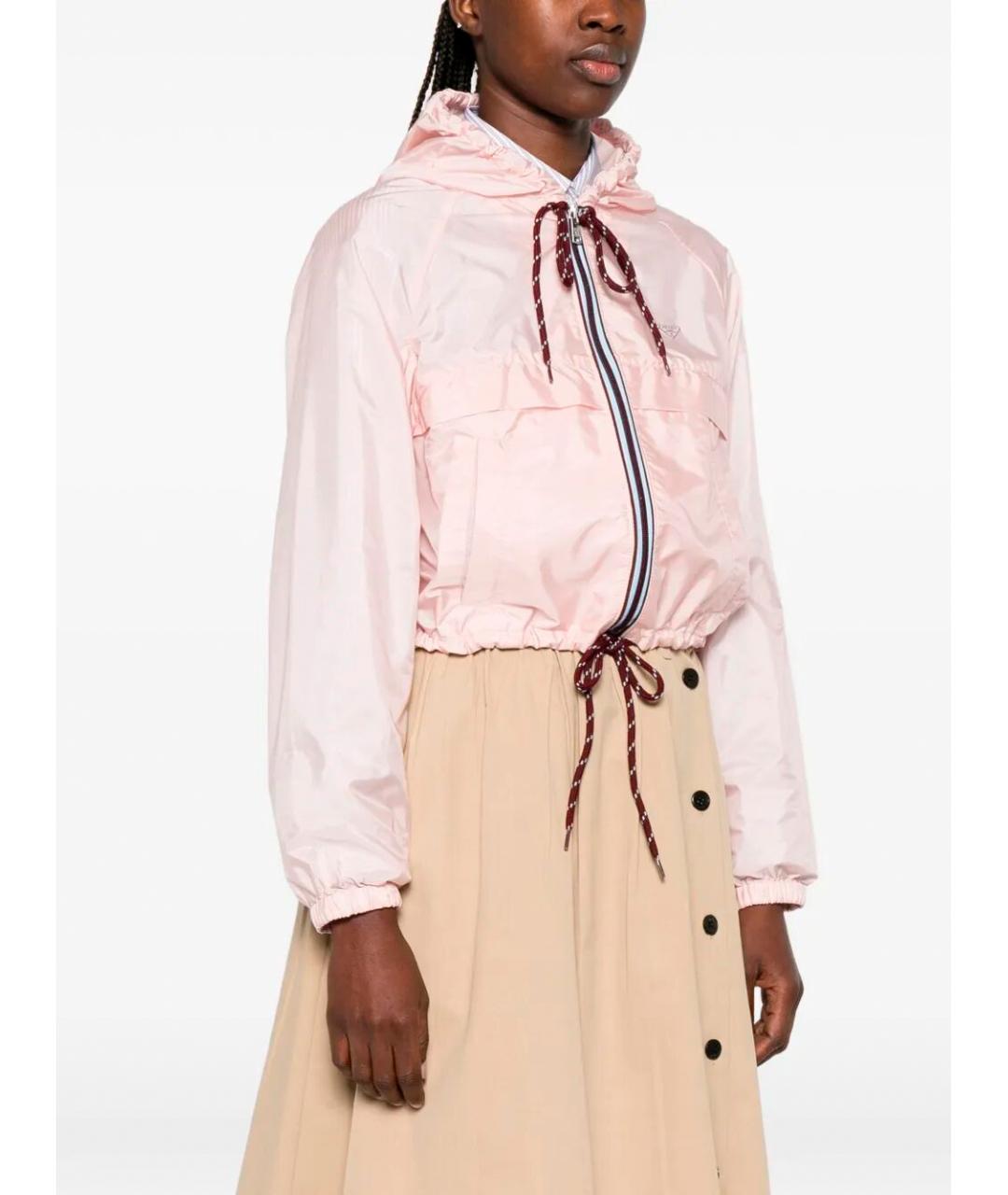 PRADA Розовая полиамидовая куртка, фото 5