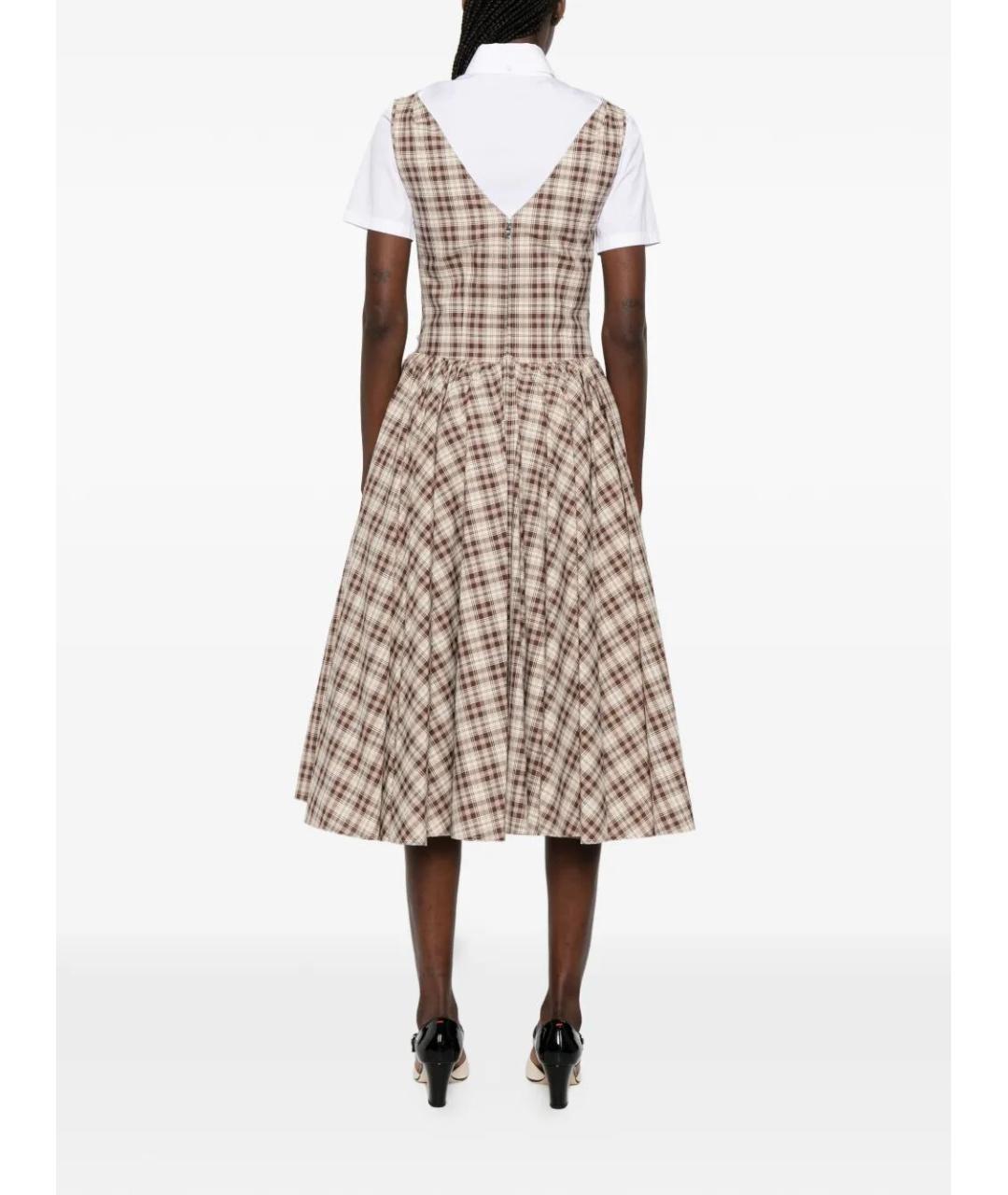 PRADA Бежевое хлопковое повседневное платье, фото 4