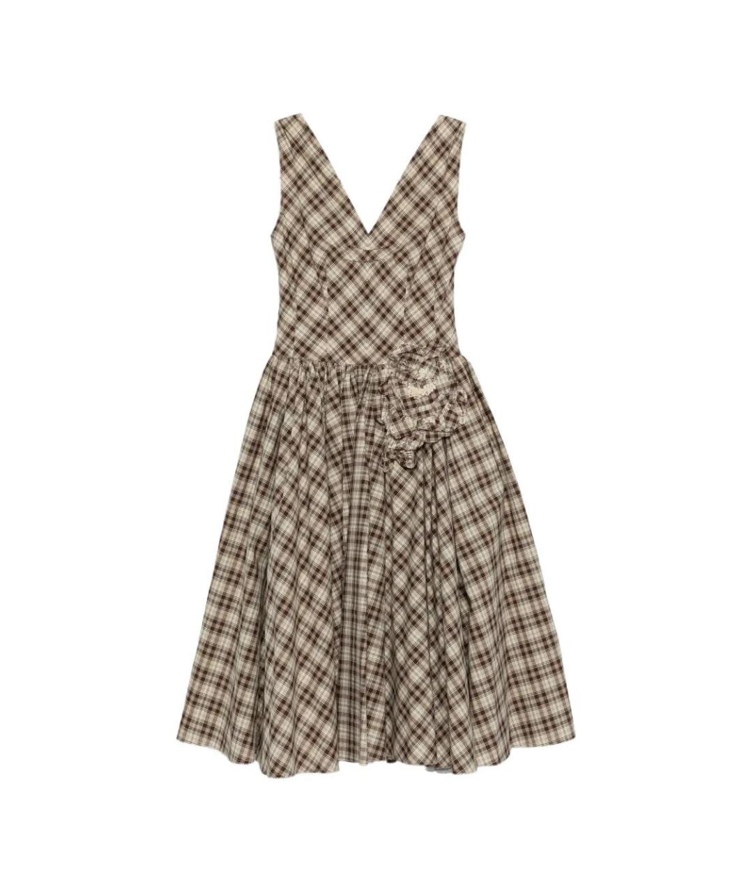 PRADA Бежевое хлопковое повседневное платье, фото 1