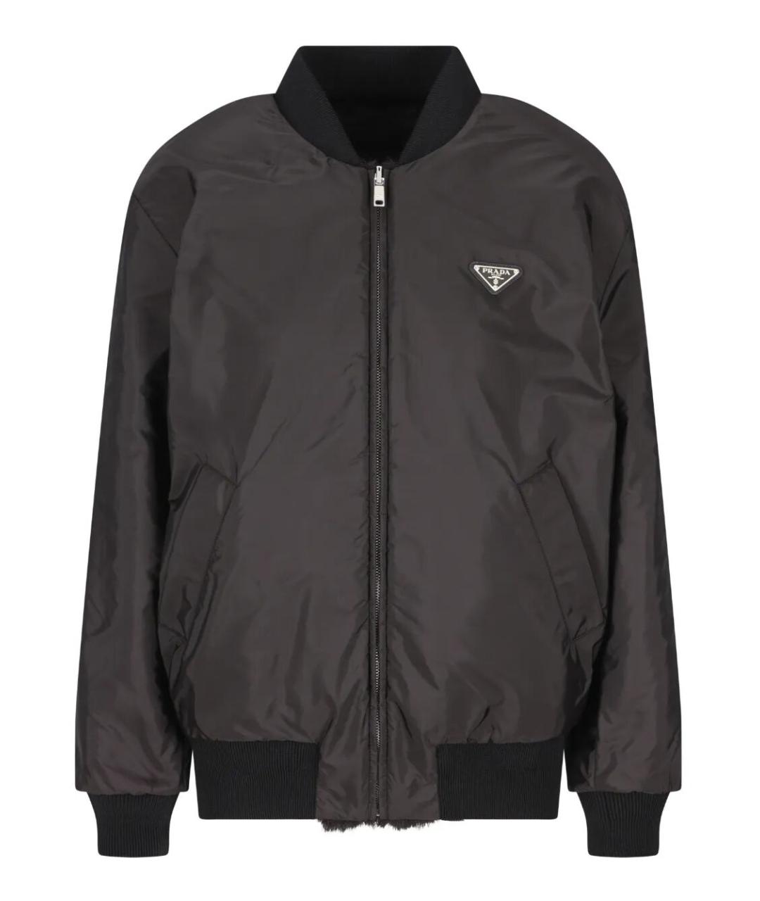 PRADA Черная полиамидовая куртка, фото 3