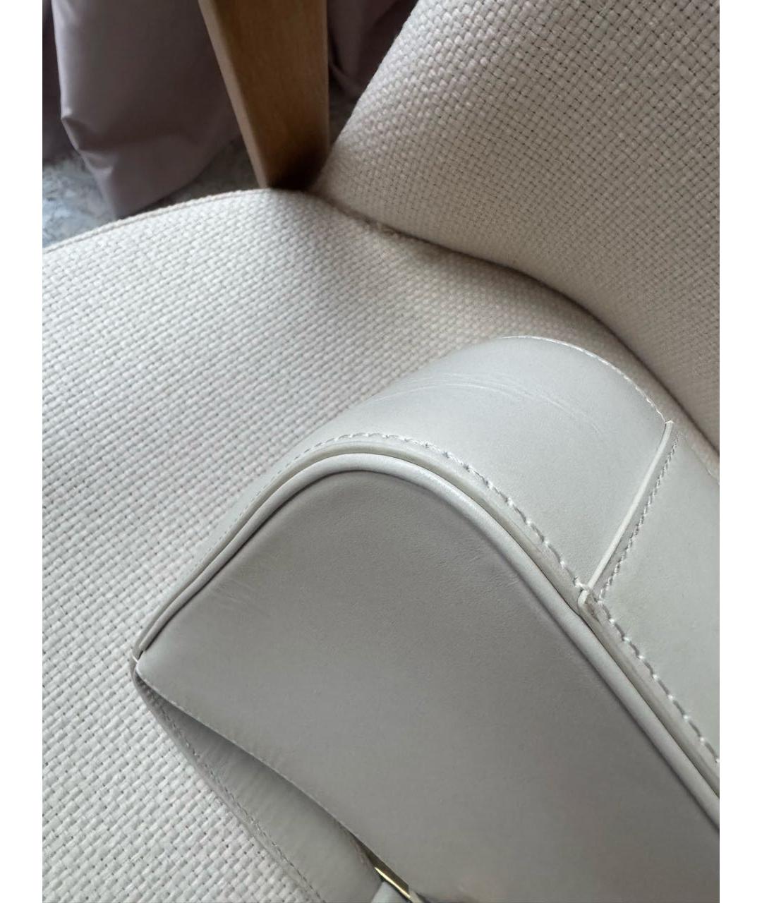 SAINT LAURENT Бежевая кожаная сумка через плечо, фото 8