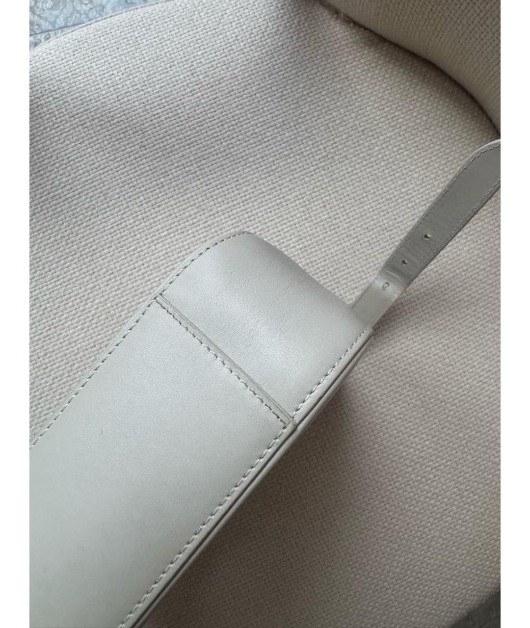 SAINT LAURENT Бежевая кожаная сумка через плечо, фото 7