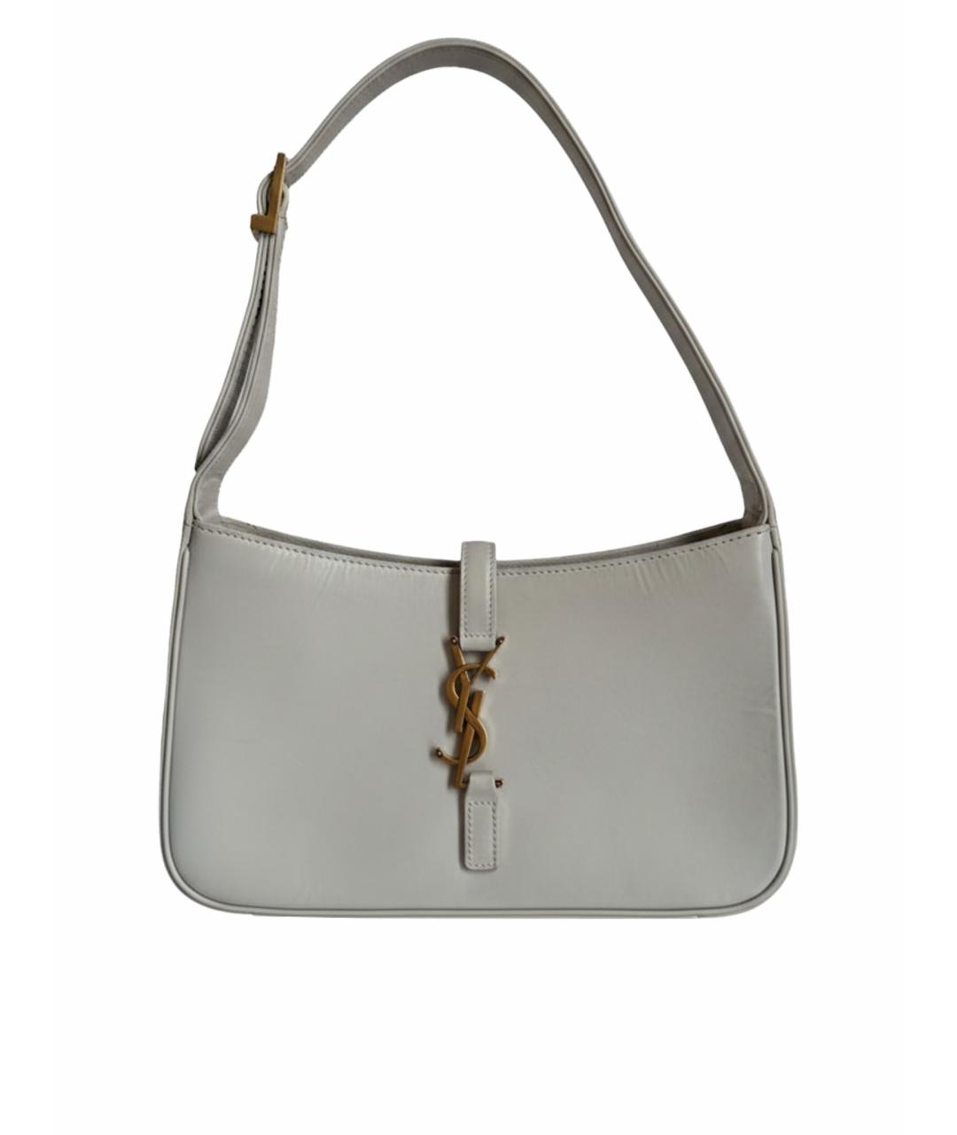 SAINT LAURENT Бежевая кожаная сумка через плечо, фото 1