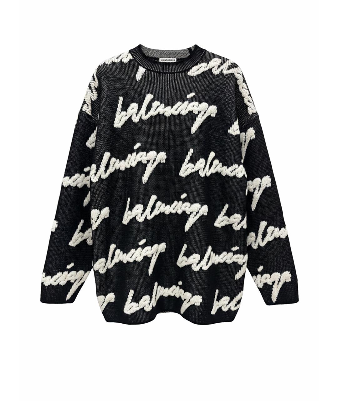 BALENCIAGA Черный хлопковый джемпер / свитер, фото 1