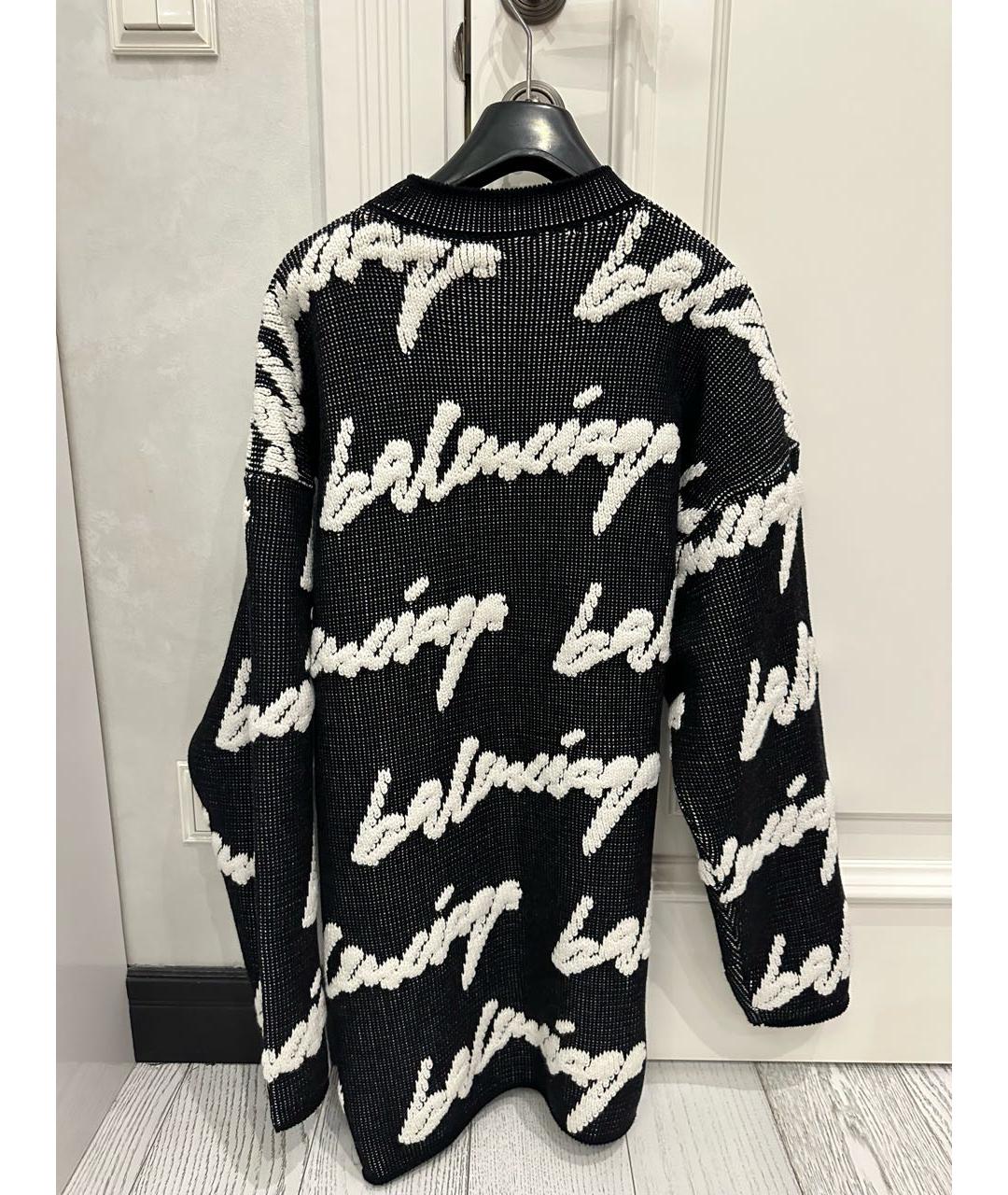 BALENCIAGA Черный хлопковый джемпер / свитер, фото 2