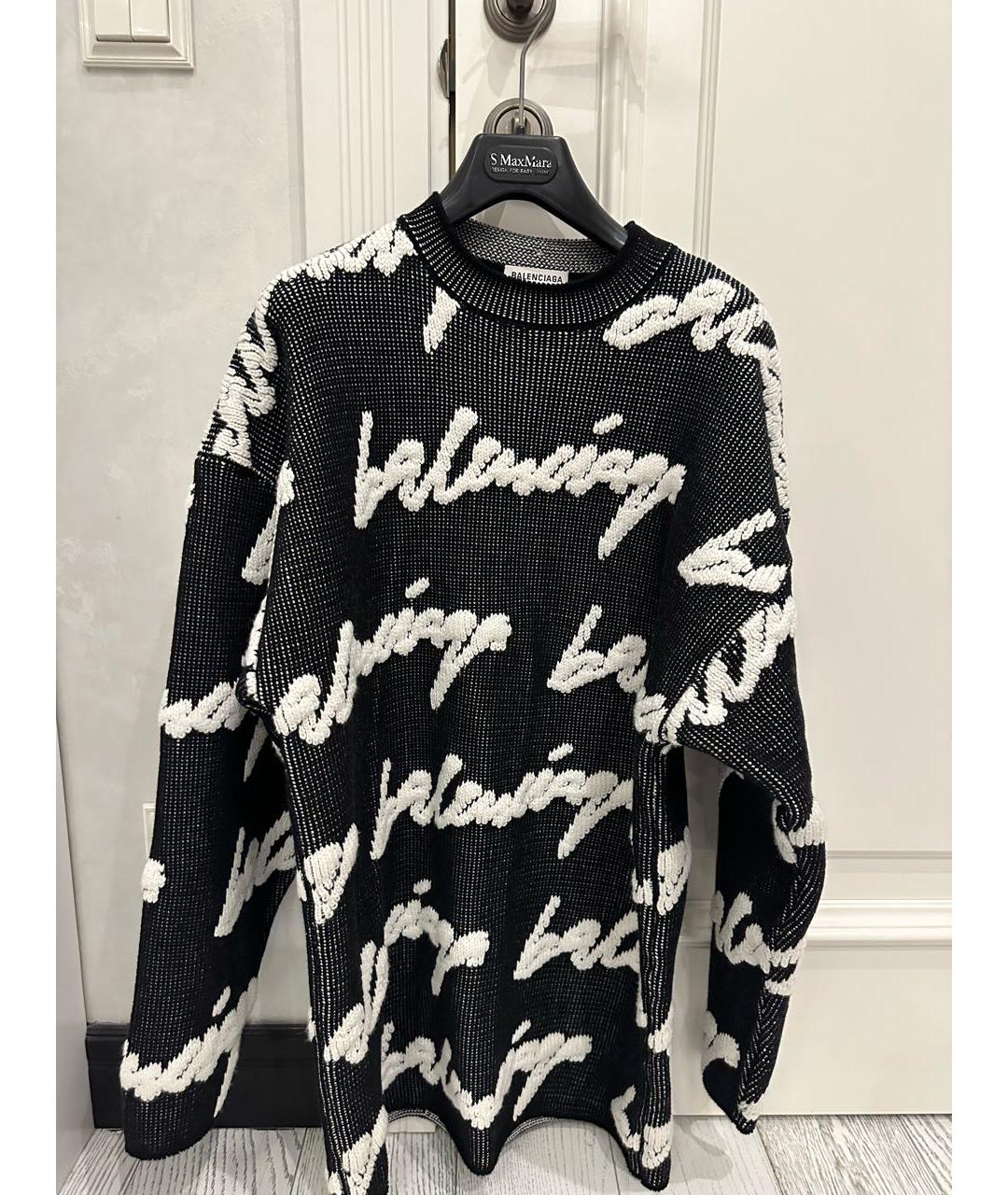 BALENCIAGA Черный хлопковый джемпер / свитер, фото 6