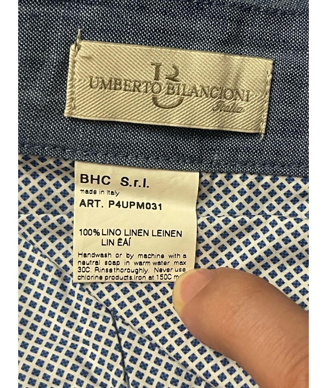 BILANCIONI Синие прямые джинсы, фото 5