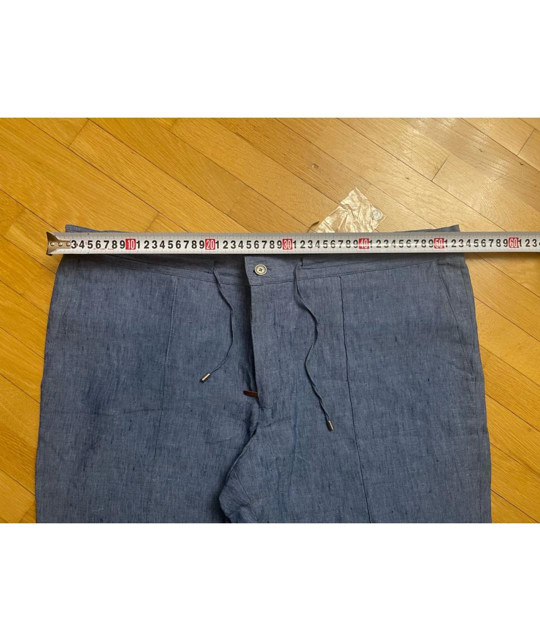 BILANCIONI Синие прямые джинсы, фото 7