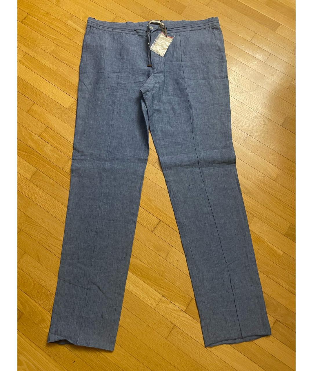 BILANCIONI Синие прямые джинсы, фото 9