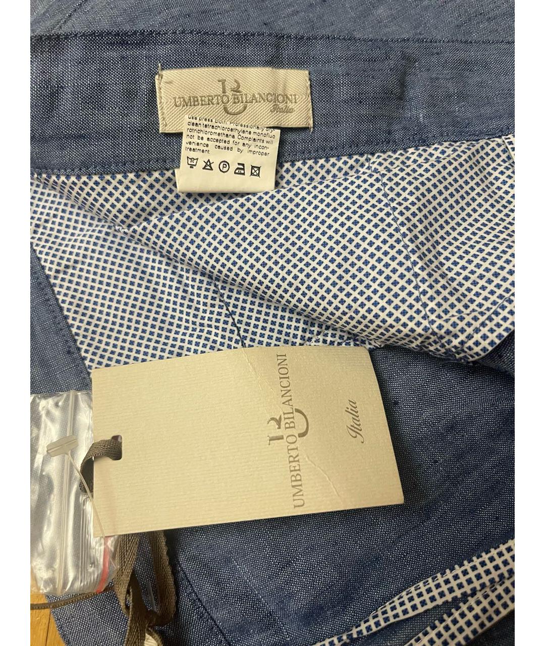 BILANCIONI Синие прямые джинсы, фото 4