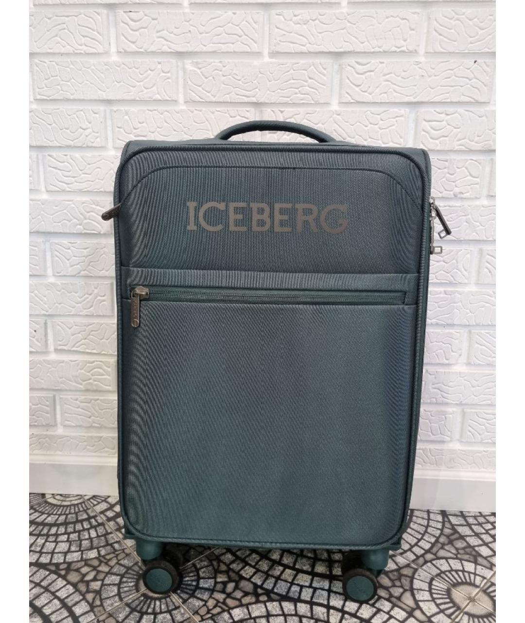 ICEBERG Зеленый тканевый чемодан, фото 5