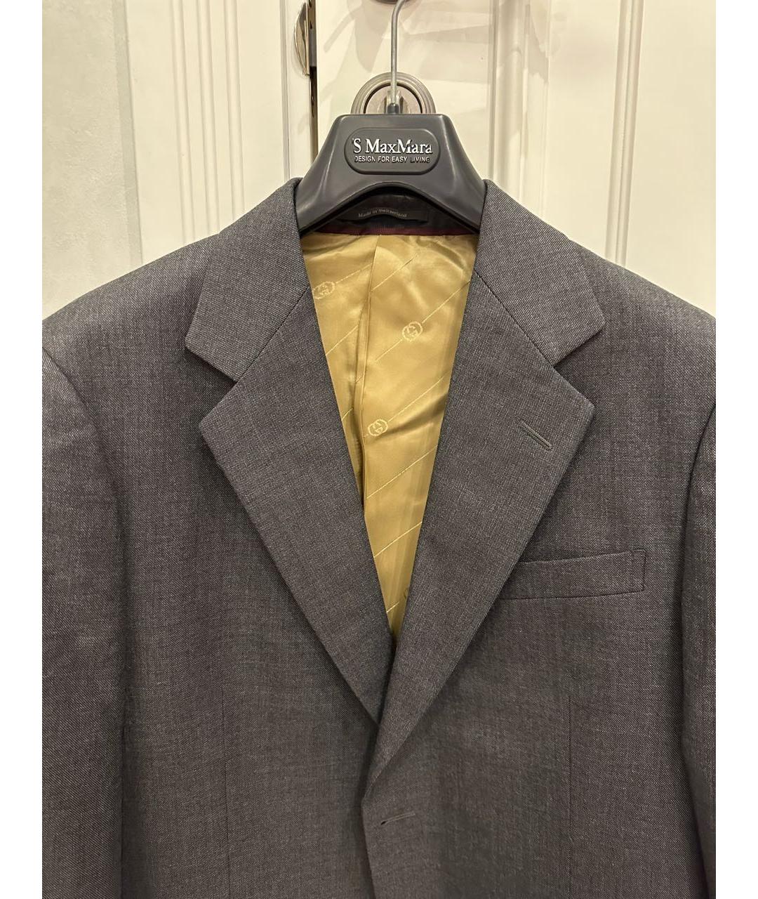 GUCCI Серый шерстяной пиджак, фото 3