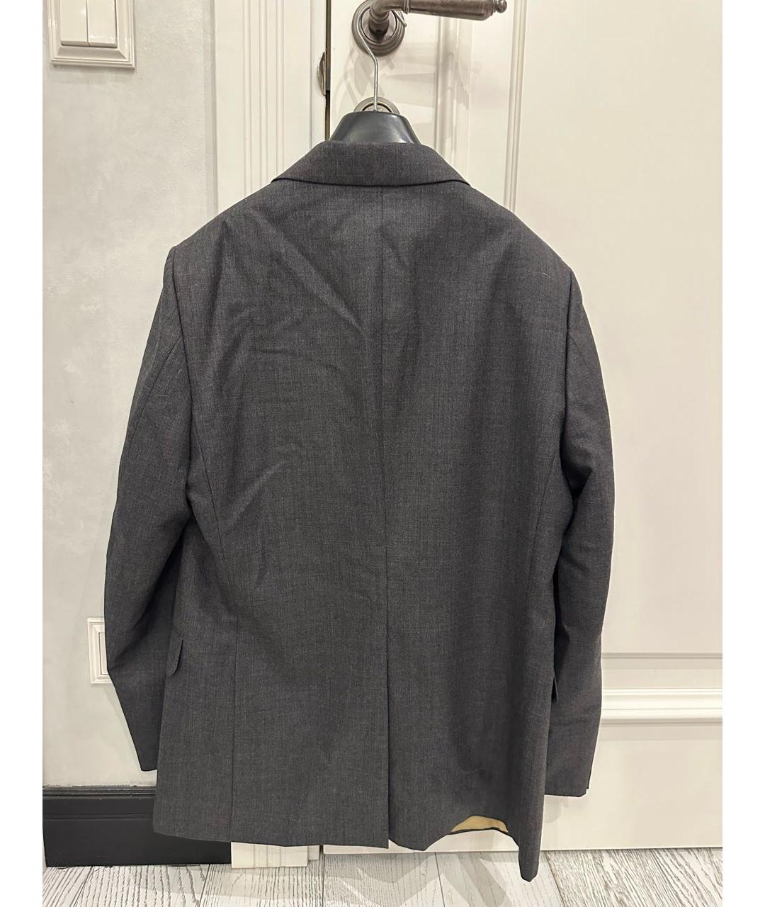 GUCCI Серый шерстяной пиджак, фото 2
