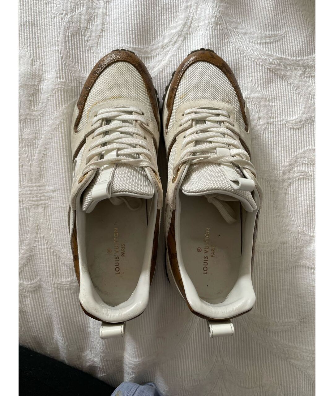 LOUIS VUITTON PRE-OWNED Белые замшевые кроссовки, фото 3