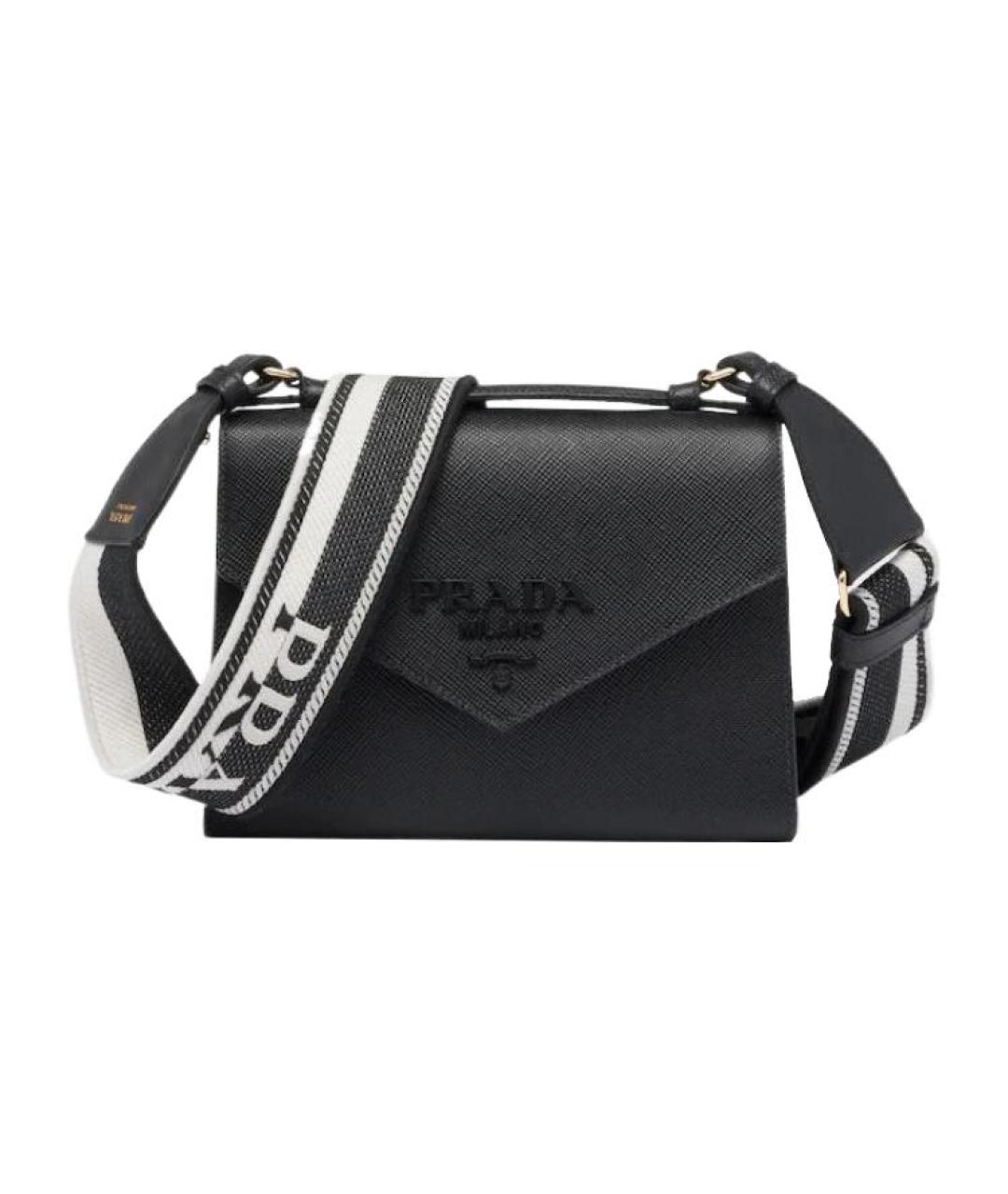 PRADA Черная кожаная сумка через плечо, фото 1