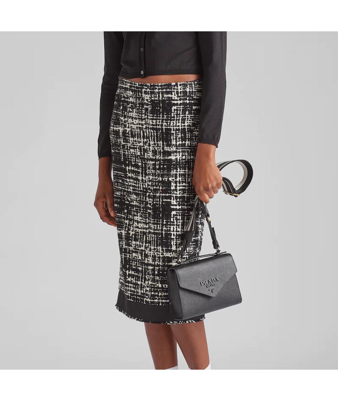 PRADA Черная кожаная сумка через плечо, фото 5