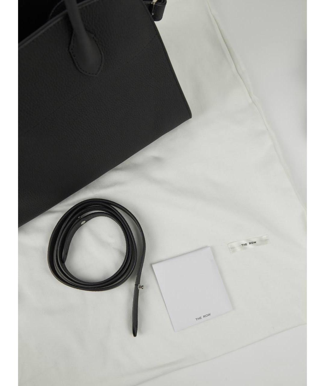 THE ROW Черная кожаная сумка тоут, фото 8