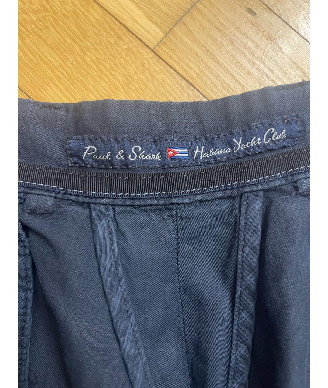 PAUL & SHARK Темно-синие хлопковые шорты, фото 4