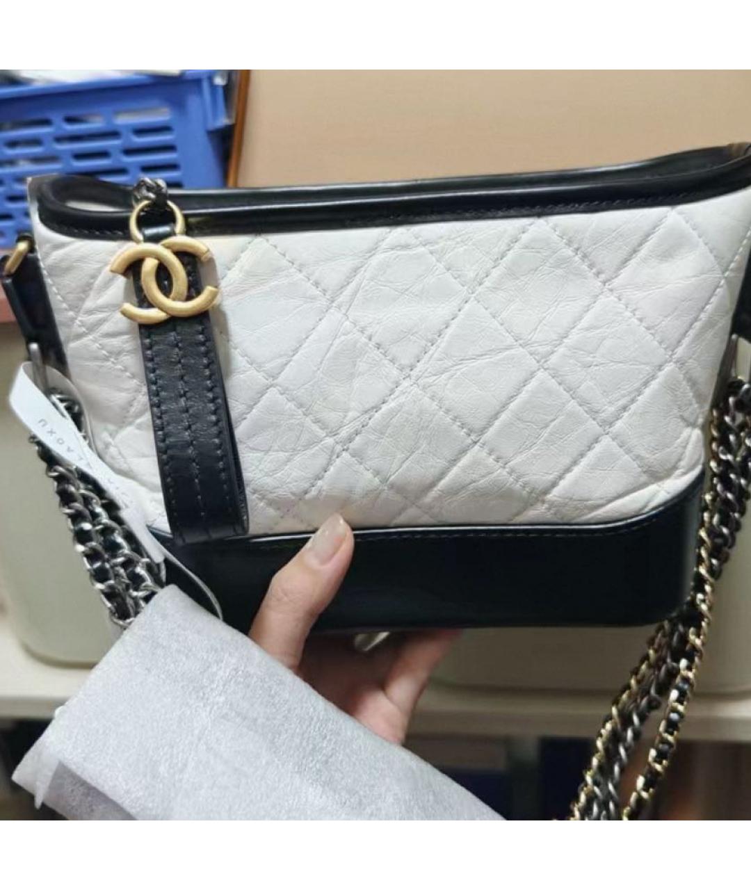 CHANEL Белая кожаная сумка через плечо, фото 2