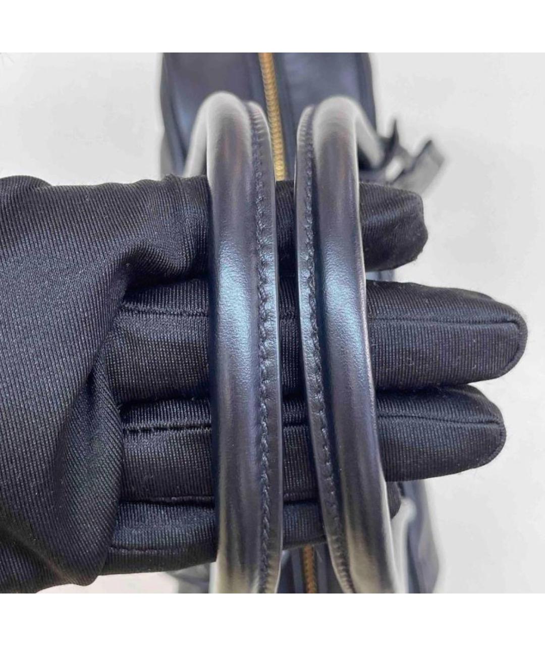 PRADA Черная кожаная сумка с короткими ручками, фото 6