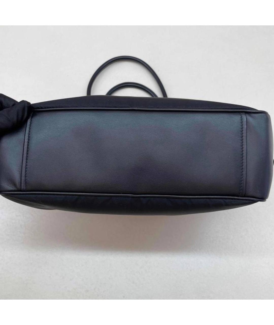 PRADA Черная кожаная сумка с короткими ручками, фото 5