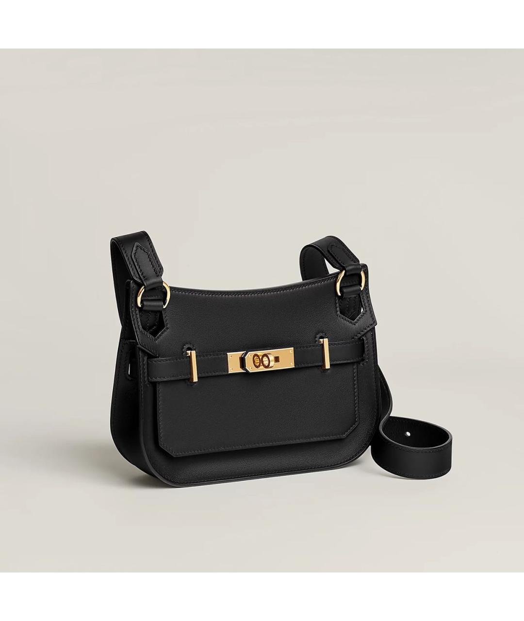 HERMES Черная кожаная сумка через плечо, фото 2