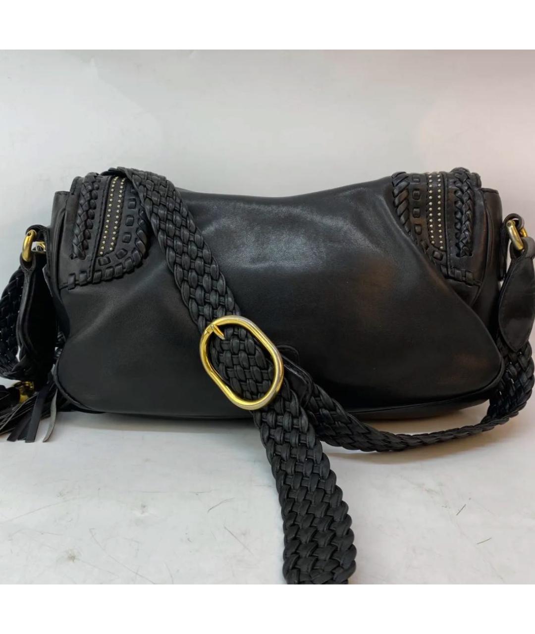 GUCCI Черная кожаная сумка через плечо, фото 2