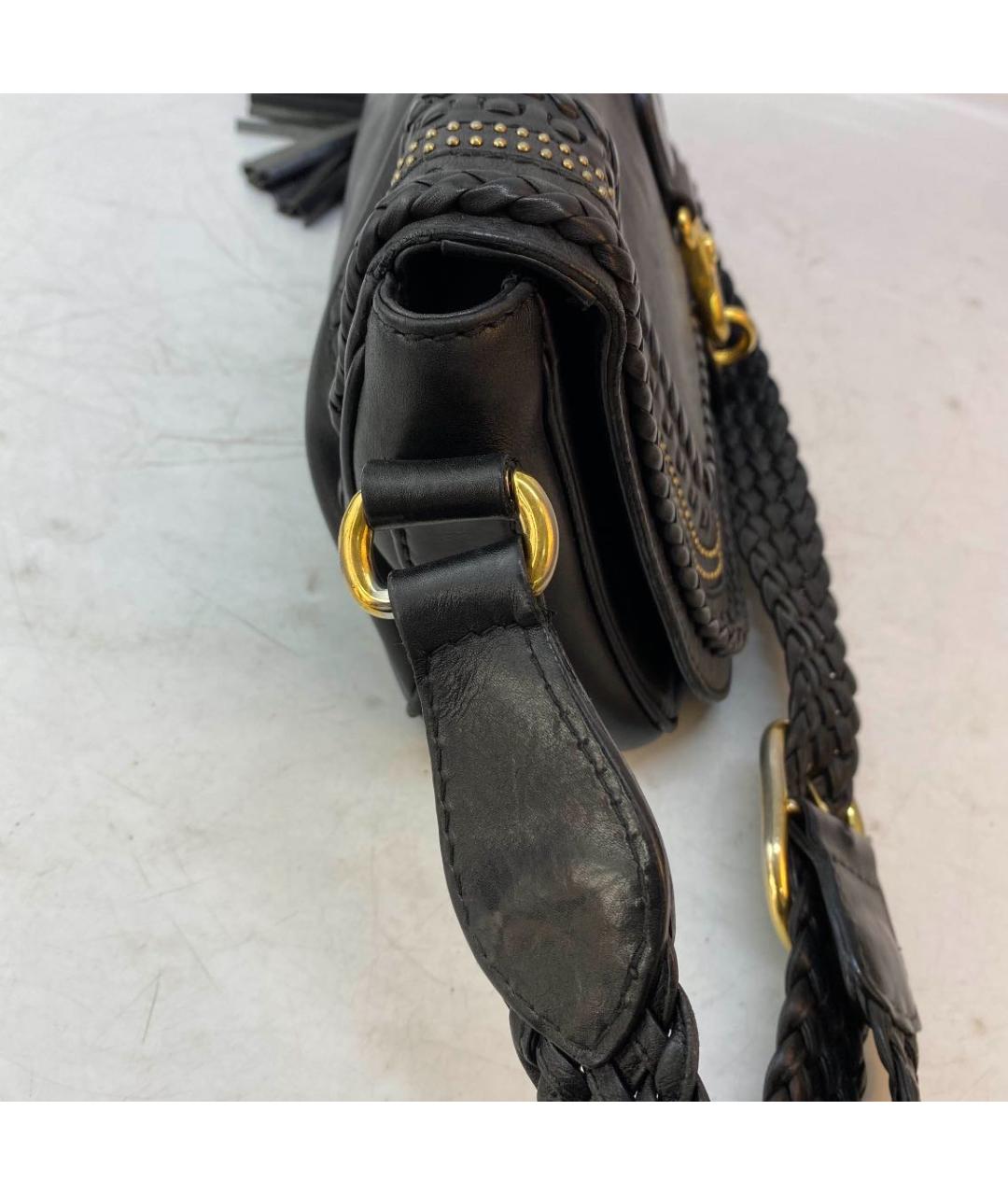 GUCCI Черная кожаная сумка через плечо, фото 6