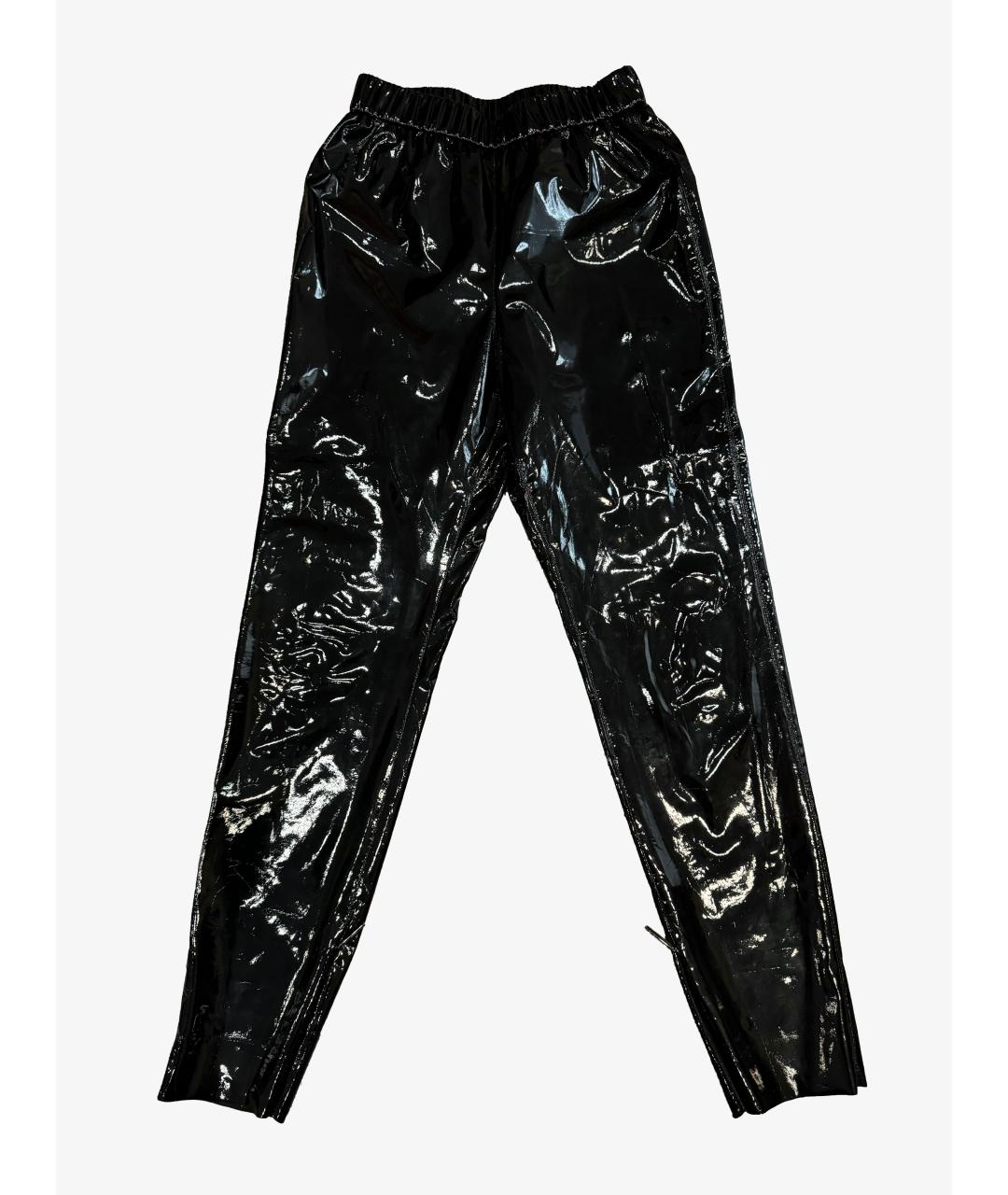 MSGM Черные полиэстеровые прямые брюки, фото 4