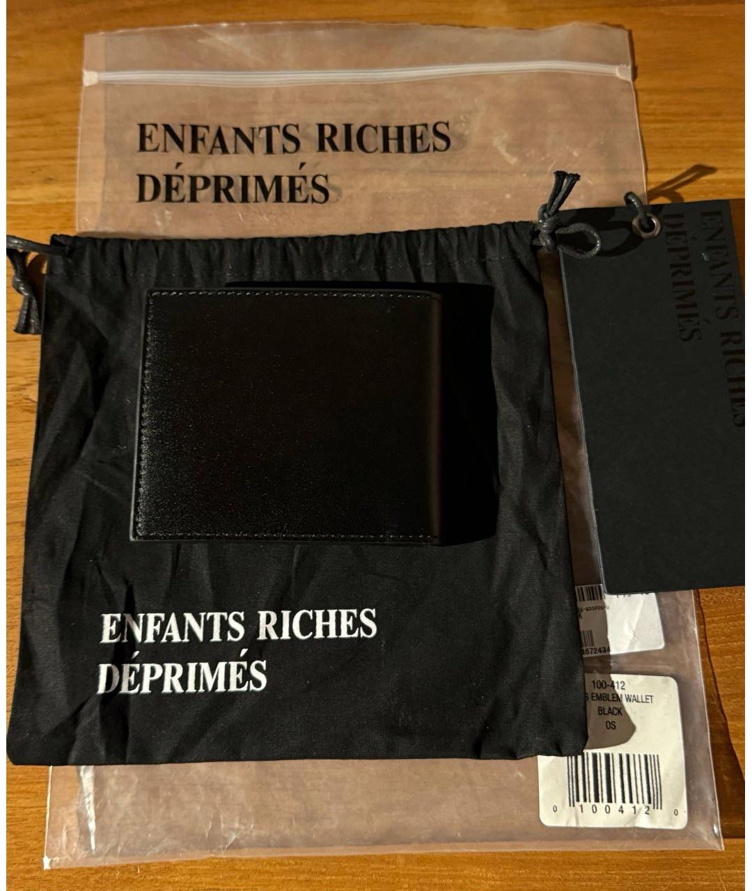 Enfants Riches Déprimés Черный кожаный кошелек, фото 3