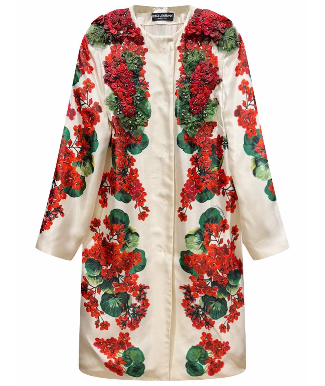 DOLCE&GABBANA Мульти шелковое пальто, фото 1