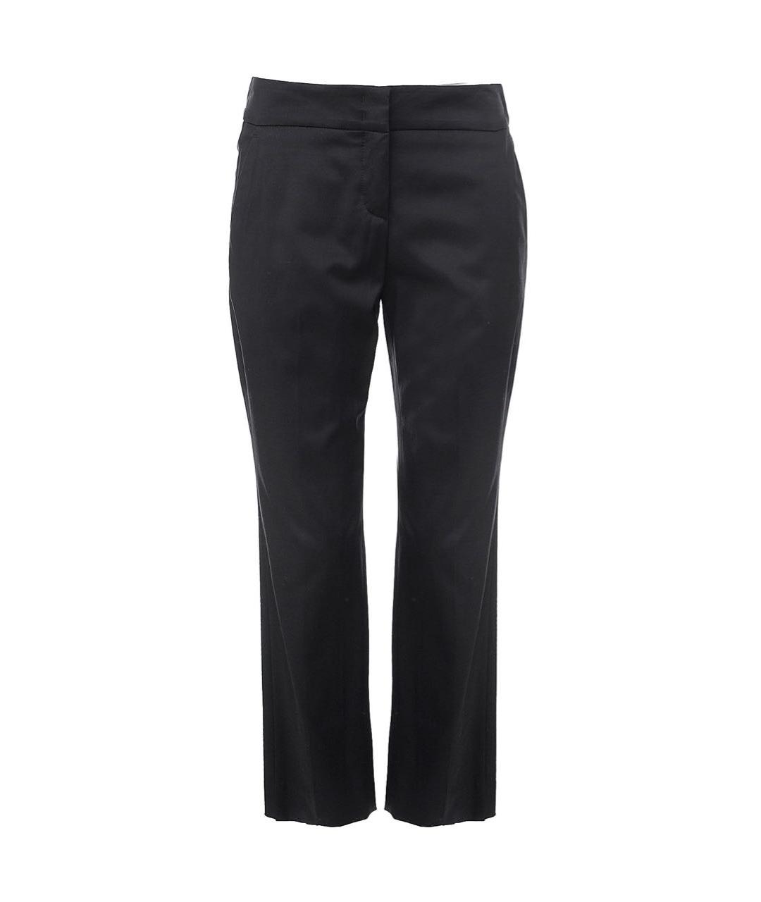 PESERICO Черные вискозные прямые брюки, фото 1