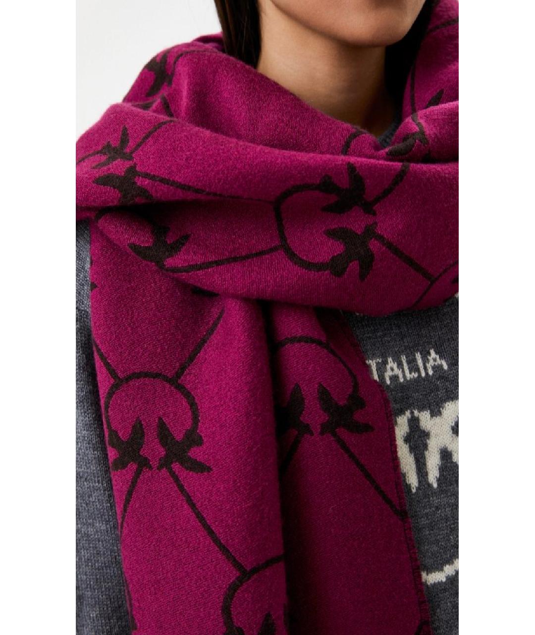 PINKO Фуксия шерстяной шарф, фото 4