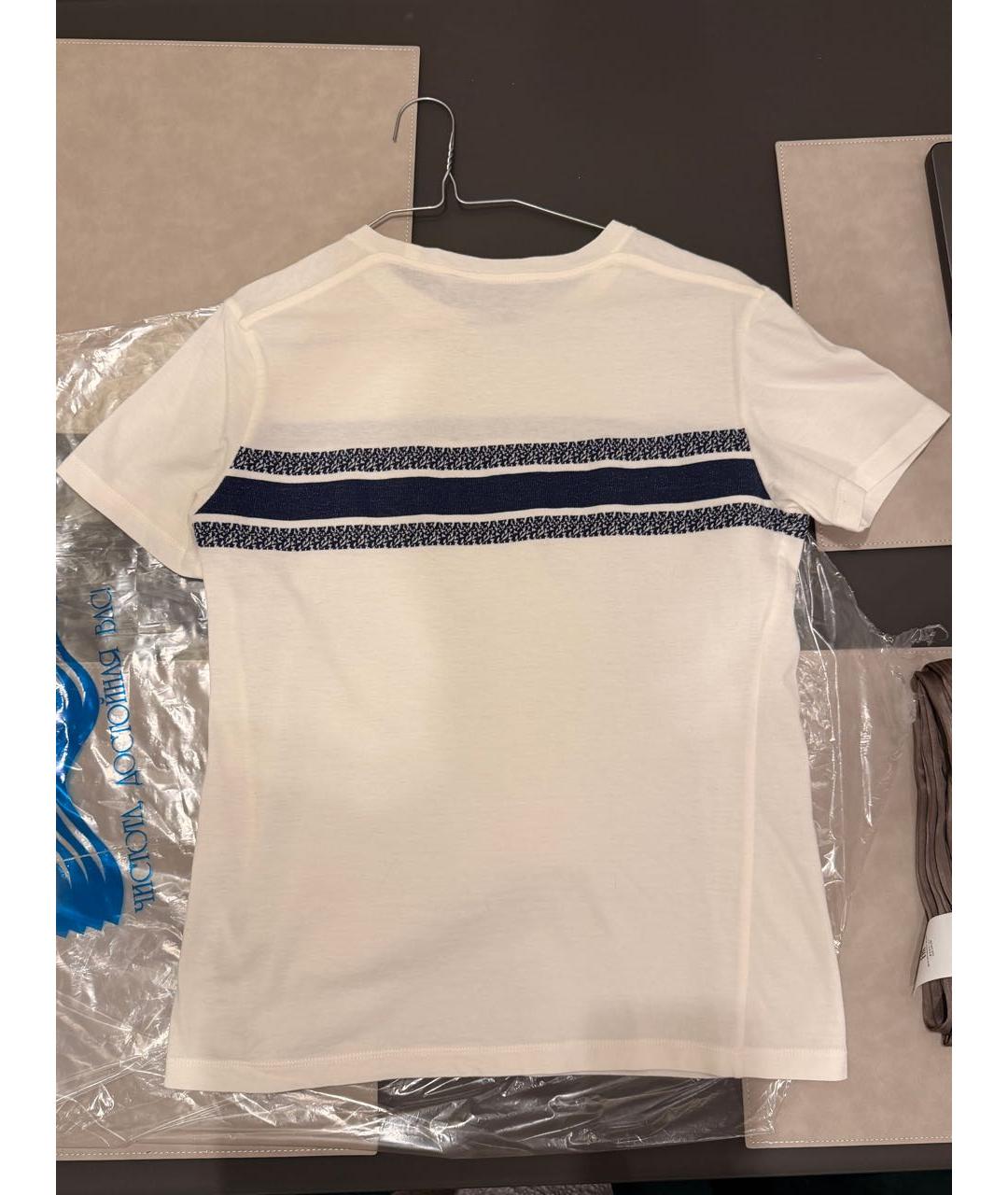 CHRISTIAN DIOR Белая хлопковая футболка, фото 3