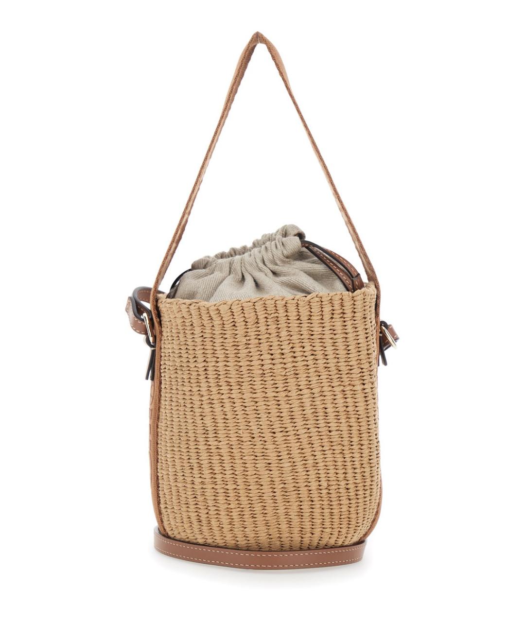 CHLOE Бежевая льняная сумка через плечо, фото 3