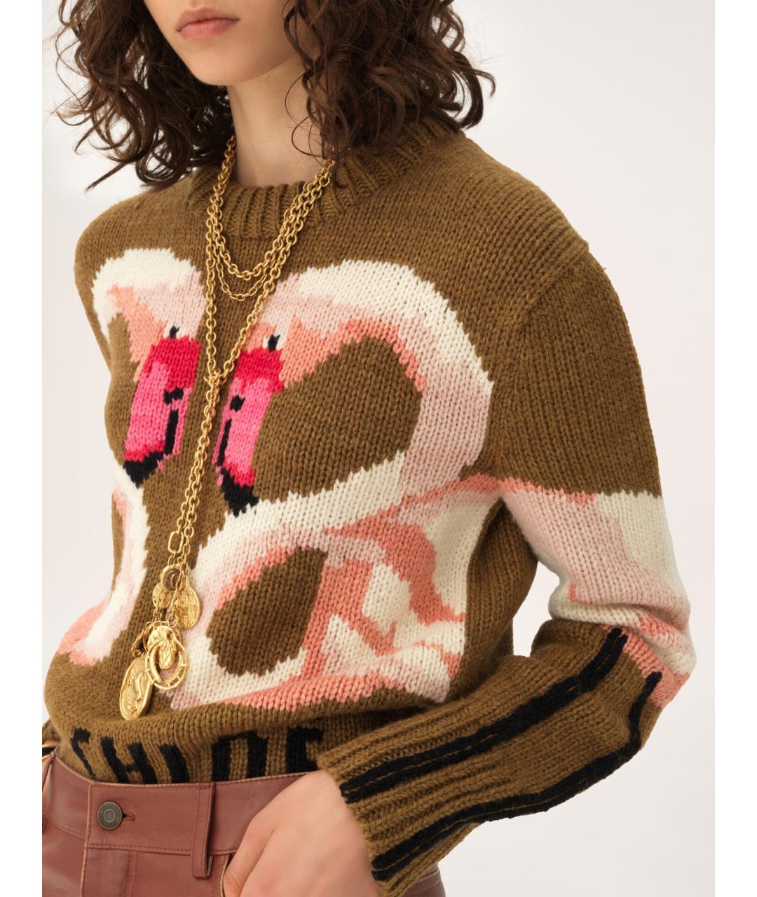 CHLOE Коричневый шерстяной джемпер / свитер, фото 5