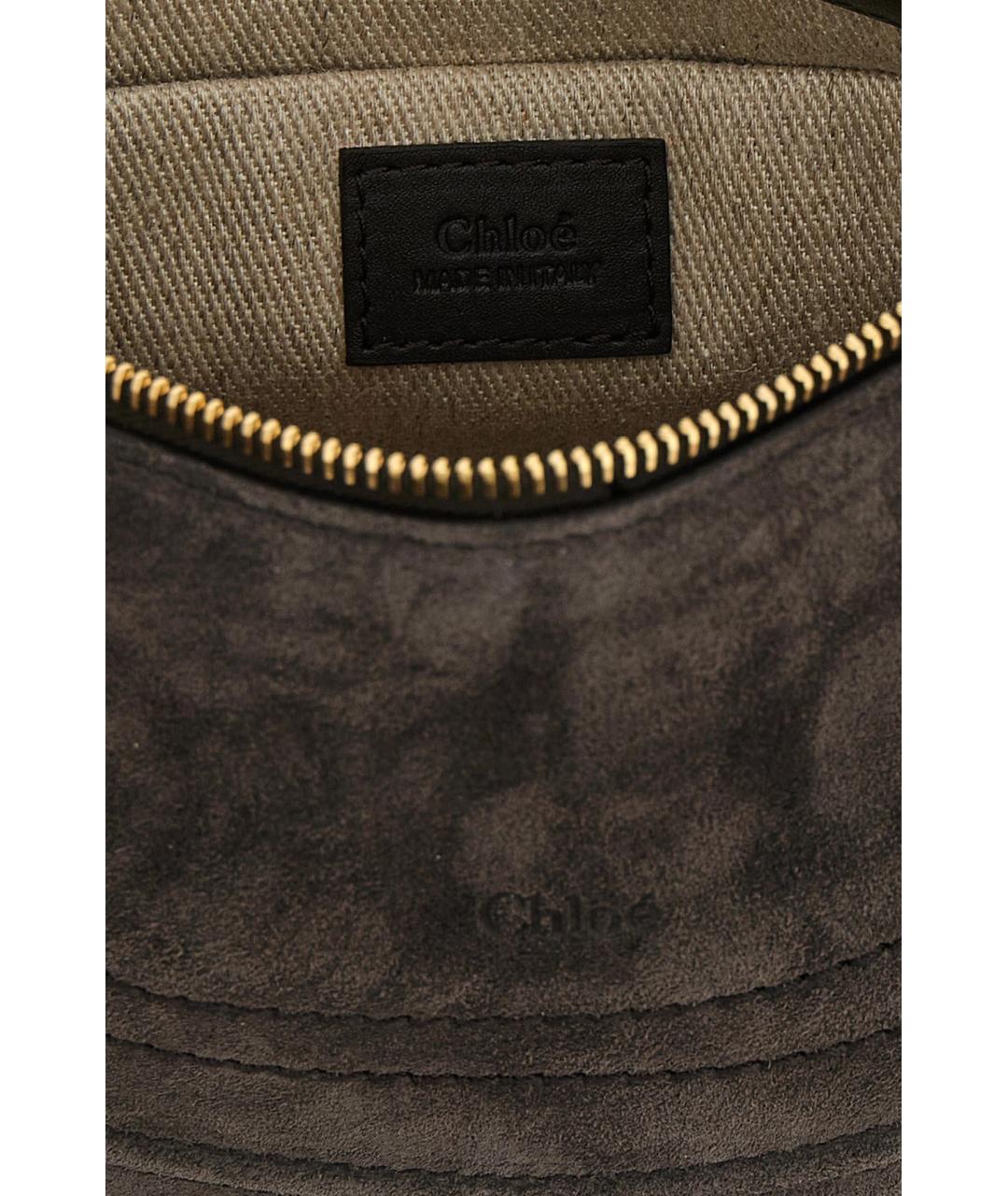CHLOE Коричневая замшевая сумка через плечо, фото 4