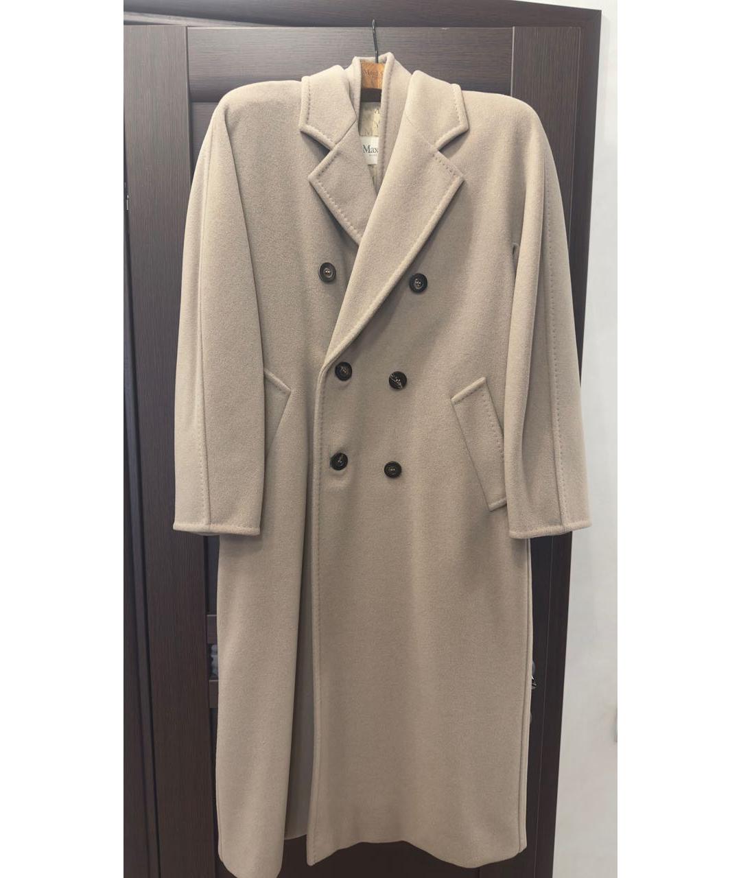 'S MAX MARA Бежевое кашемировое пальто, фото 5