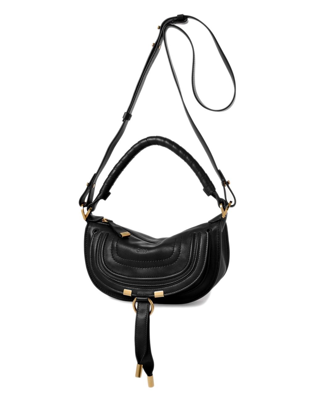 CHLOE Черная кожаная сумка через плечо, фото 2