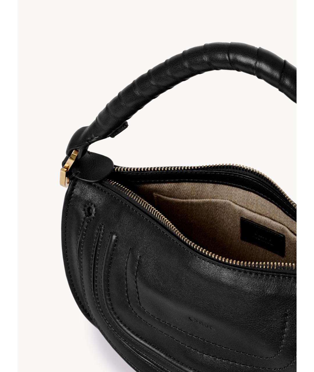 CHLOE Черная кожаная сумка через плечо, фото 4