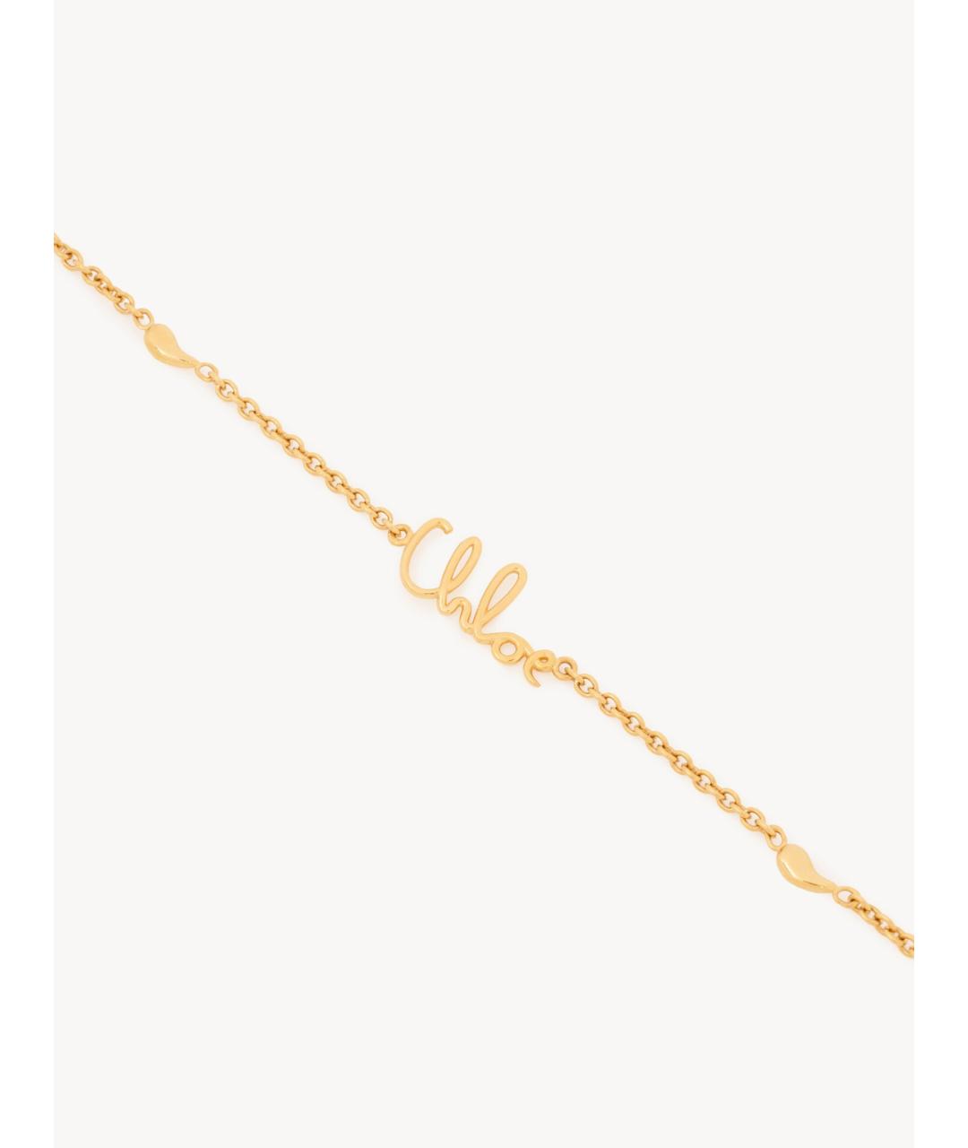 CHLOE Золотые металлические солнцезащитные очки, фото 3