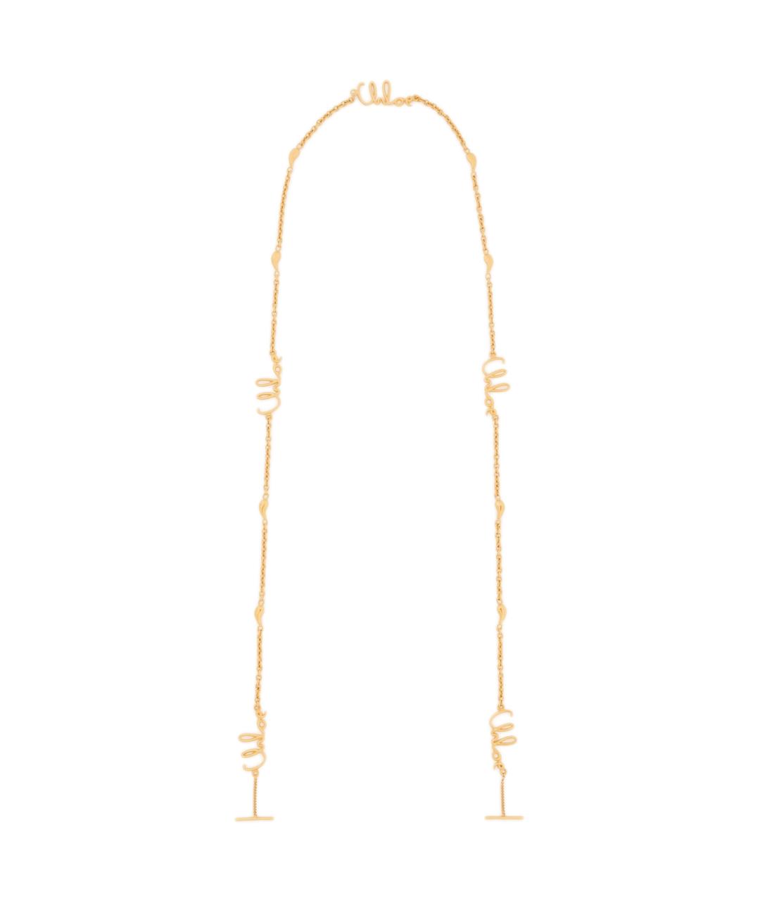 CHLOE Золотые металлические солнцезащитные очки, фото 1