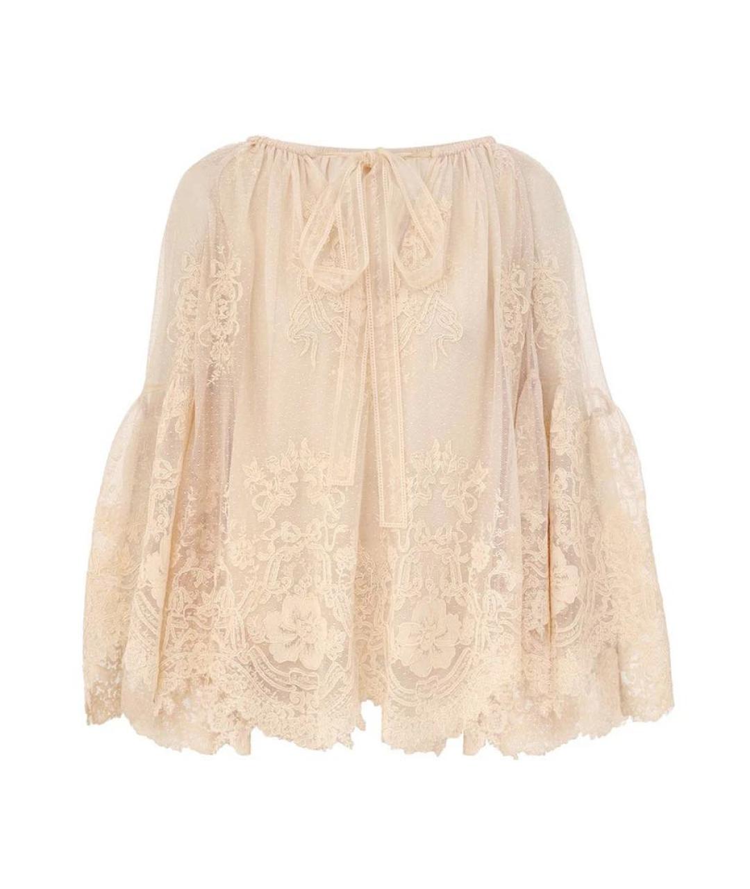 ZIMMERMANN Бежевая кружевная блузы, фото 6