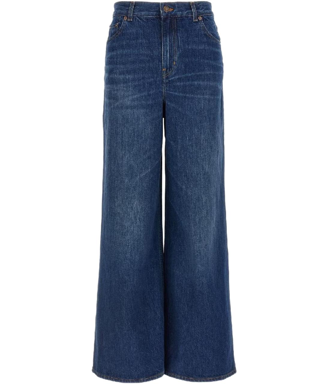 CHLOE Синие хлопковые прямые джинсы, фото 1