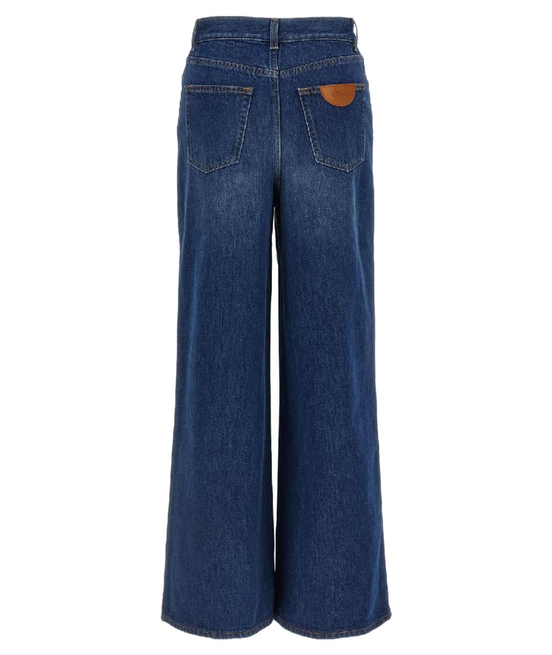 CHLOE Синие хлопковые прямые джинсы, фото 2