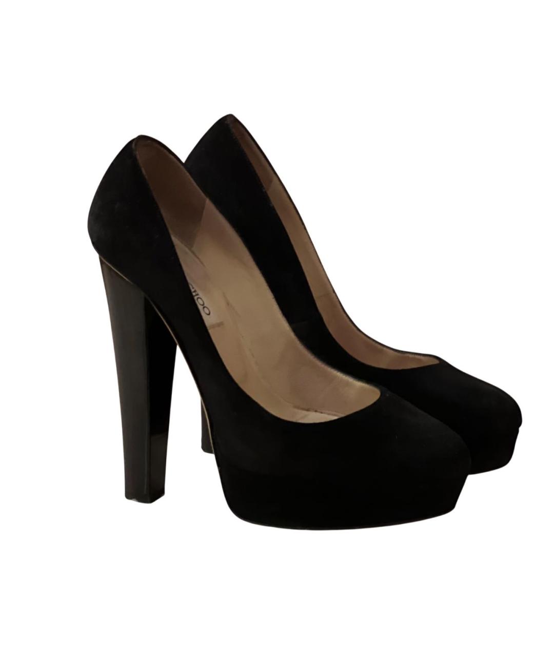 JIMMY CHOO Черные замшевые туфли, фото 3