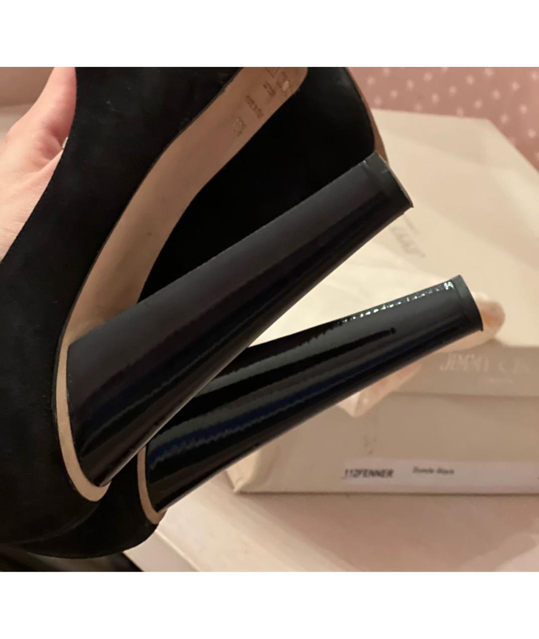 JIMMY CHOO Черные замшевые туфли, фото 6