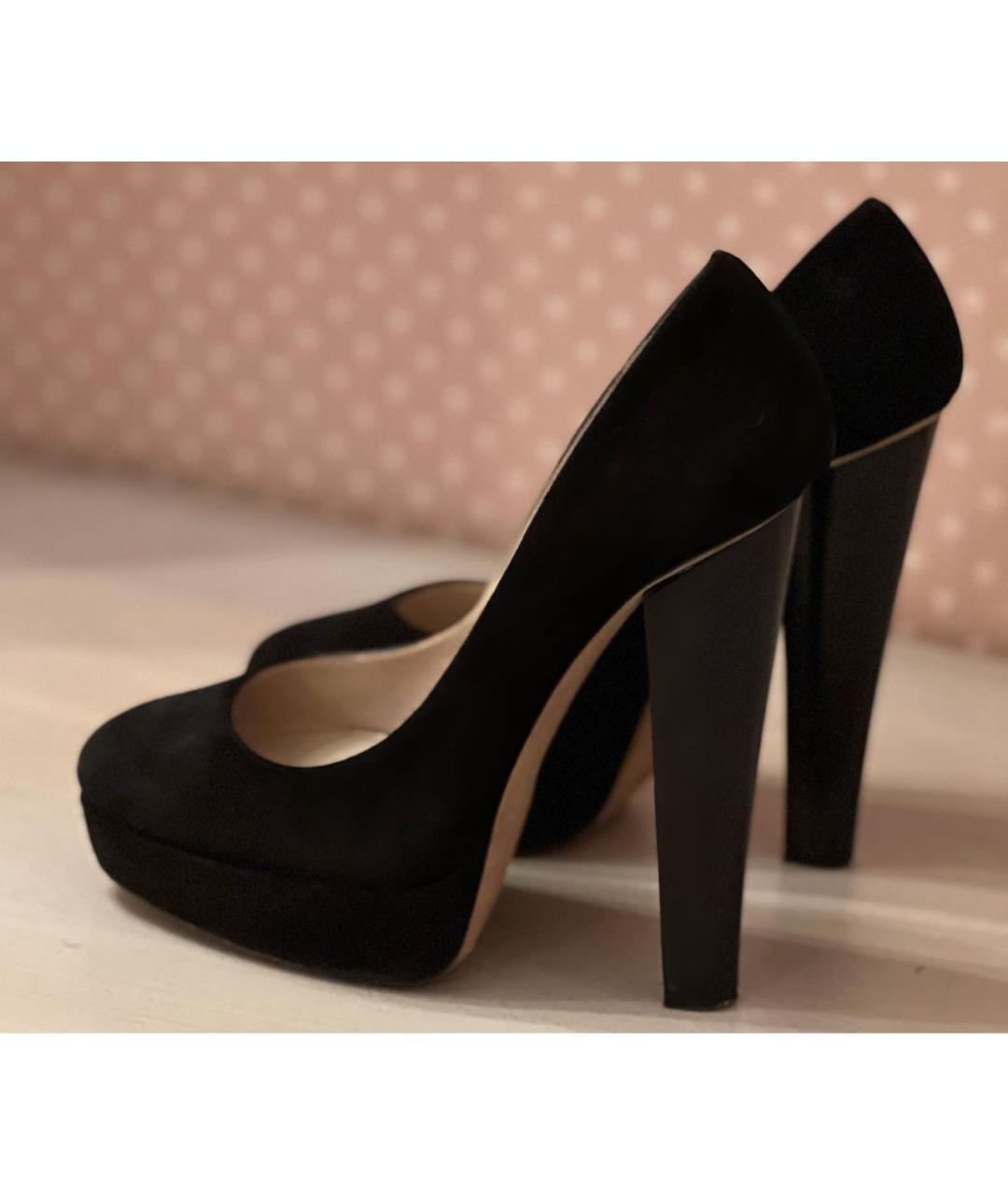 JIMMY CHOO Черные замшевые туфли, фото 9