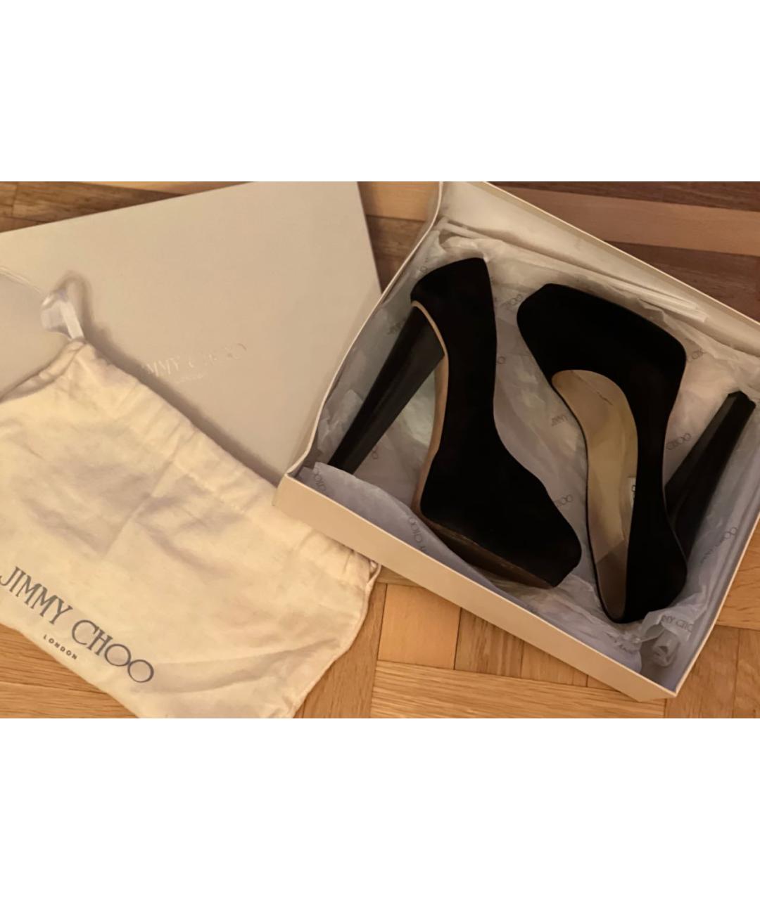 JIMMY CHOO Черные замшевые туфли, фото 2