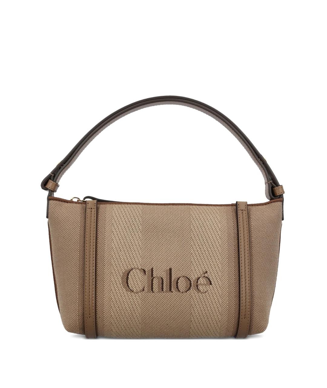 CHLOE Коричневая хлопковая сумка через плечо, фото 1